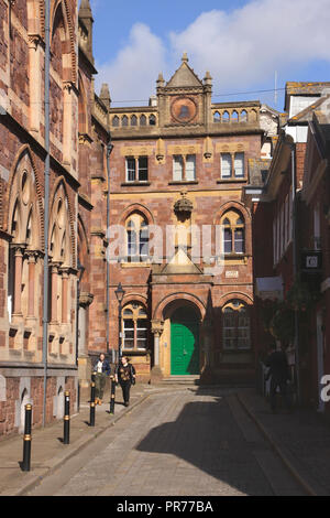 Obere Paul Street von Royal Albert Memorial Museum Exeter Stockfoto