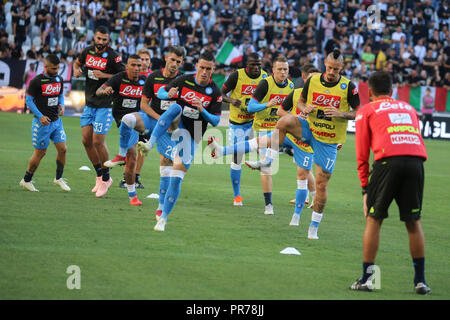 Torino, Piemont, Italien: 2018-09-29 - italienische Serie A Fußballspiel Juventus - Napoli in der Allianz Stadion in Foto SSC Napoli pre match Training Stockfoto