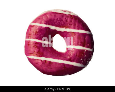 Rosa süße Krapfen auf Weiß isoliert Stockfoto