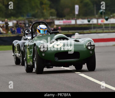 Richard Woolmer, HWM Cadillac, Freddie März Memorial Trophy, Sportwagen, 1952 bis 1955, Goodwood Revival 2018, September 2018, Automobile, Autos, Cir Stockfoto