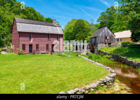 Gilbert Stuart Geburtshaus und Museum in Saunderstown, Rhode Island, USA. Gilbert Stuart war ein berühmter amerikanischer Porträtmaler Maler. Stockfoto