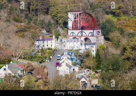 Das Great Laxey Wheel. Laxey, Insel Man. Stockfoto