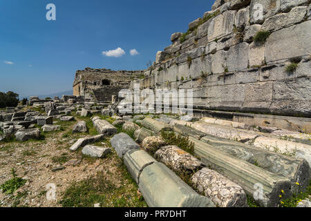 Antike Stadt Milet Didim Stockfoto