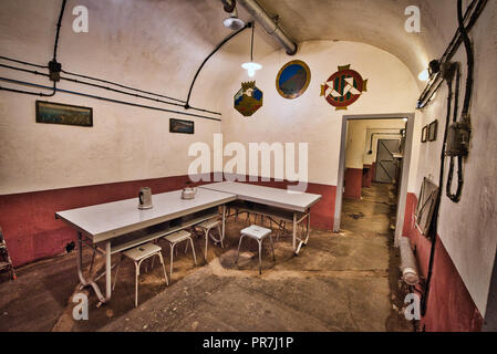 Die Maginot-linie, Ligne Maginot-Fort de Schoenenbourg (Alsace-France) Weltkrieg Geschichte Verteidigung gegen NS-Deutschland Hitler Stockfoto