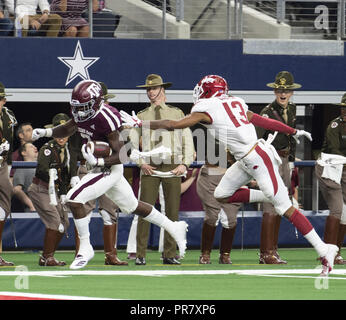 Arlington, Texas, USA. 29 Sep, 2018. Texas A&M-Player#7'' JASHAUN CORBIN'' RB 1. Quartal Kick-off zurück für einen Touchdown. Credit: Hoss McBain/ZUMA Draht/Alamy leben Nachrichten Stockfoto