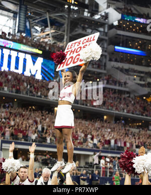 Arlington, Texas, USA. 29 Sep, 2018. Arkansas Cheerleadern der Credit: Hoss McBain/ZUMA Draht/Alamy leben Nachrichten Stockfoto