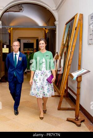 Parma, Italien. 29 Sep, 2018. Prinz Jaime de Bourbon de Parme und Prinzessin Viktoria de Bourbon de Parme bei der Santa Maria della Steccata in Parma am 29. September 2018, zur Teilnahme an der Heiligen Messe Credit: Albert Nieboer/Niederlande/Point de Vue |/dpa/Alamy leben Nachrichten Stockfoto