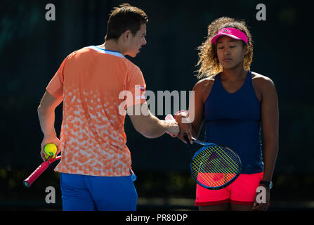 September 29, 2018 - Naomi Osaka Japan Praktiken an der China Open 2018 WTA Premier Pflichtfeld Tennis Turnier Quelle: AFP 7/ZUMA Draht/Alamy leben Nachrichten Stockfoto