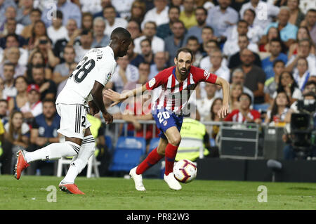 Madrid, Madrid, Spanien. 29 Sep, 2018. Vinicius Jr (Real Madrid) während der Liga Match zwischen Real Madrid und Club Atlético de Madrid im Estadio Santiago Bernabéu in Madrid, Spanien. Credit: Manu Reino/SOPA Images/ZUMA Draht/Alamy leben Nachrichten Stockfoto