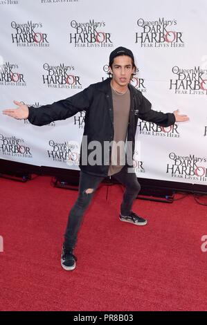 Aramis Knight an der Queen Mary's Dark Harbor Medien & VIP-Nacht im Dunklen Hafen. Long Beach, 28.09.2018 | Verwendung weltweit Stockfoto