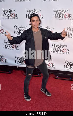 Aramis Knight an der Queen Mary's Dark Harbor Medien & VIP-Nacht im Dunklen Hafen. Long Beach, 28.09.2018 | Verwendung weltweit Stockfoto