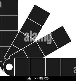Schwarze und weiße Wand Farbpalette Silhouette Stock Vektor