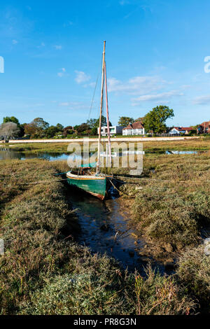 Schmuddelig günstig in saltmarsh, Bosham, Großbritannien Stockfoto