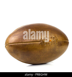 Vintage Schnürschuhe aus Leder rugby ball Stockfoto