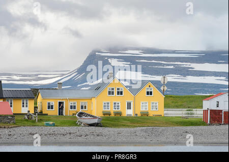 Insel Vigur, Westfjorde, Island. Juli 2015. Stockfoto