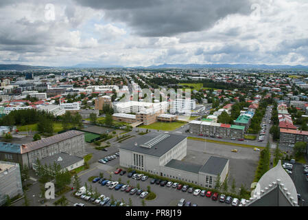 Fotografiert von Reykjavik Hallgr bin skirkja (Kirche). Juli 2015 Stockfoto