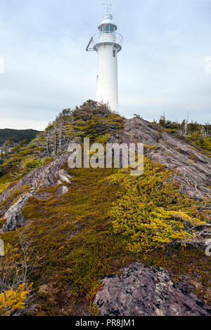 King Cove Head Lighthouse. Neufundland und Labrador, Kanada. Stockfoto