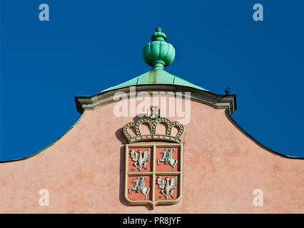 Wappen des Commonwealth von Polen und Litauen über Eingang zum Schloss Wawel in Krakau, Polen Stockfoto