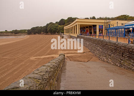 Barry Island im Regen. September 2018 Stockfoto