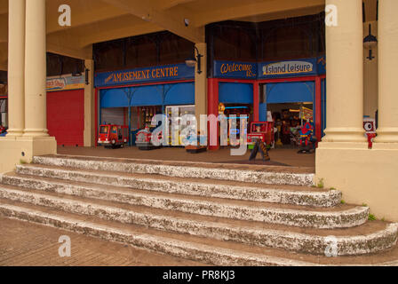 Barry Island im Regen. September 2018 Stockfoto