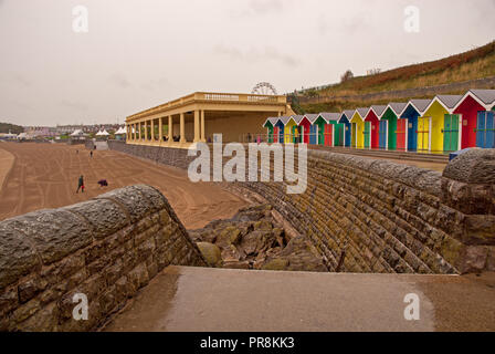 Barry Island im Regen. September 2018 Stockfoto