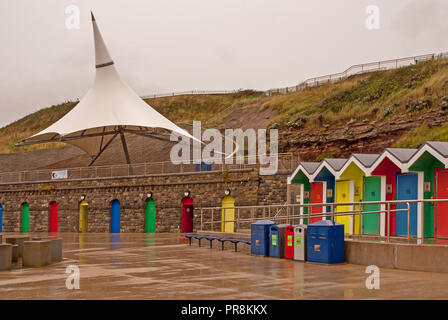 Barry Island im Regen. September 2018 Stockfoto