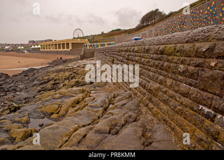 Barry Island im Regen. September 2018 Stockfoto