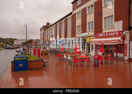 Barry Island im Regen. September 2018 Stockfoto