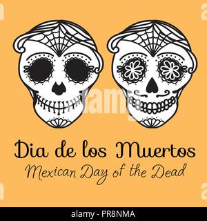 Set Calavera zeichen Dia de los Muertos. Mexikanischen Tag der Toten. Vektor hand Zeichnung Abbildung mann Aufkleber Stock Vektor
