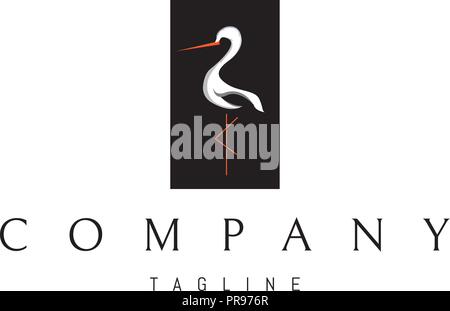 Stork vektor Logo Image Stock Vektor