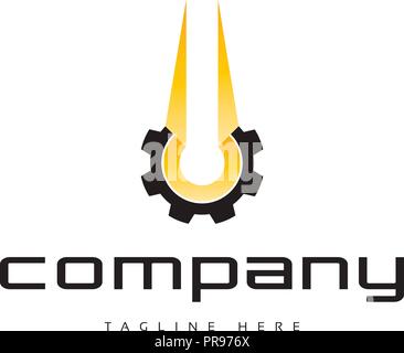 Tech Power Vector Logo Image Stock Vektor