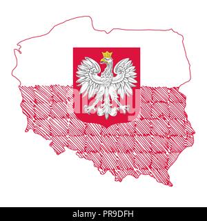 Illustration für das hundertjährige der Unabhängigkeit Polens. Vector Illustration Stock Vektor