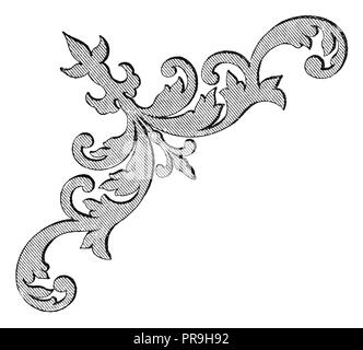 19 Abbildung: ein Design für eingelegte arbeiten. In "Die praktische Zeitschrift, eine Illustrierte Cyclopedia von Industrial News, Erfindungen veröffentlicht. Stockfoto