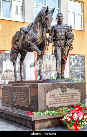 Samara, Russland - 9. September 2018: Denkmal für die Soldaten der 5. Husar alexandrinischen Regiment Stockfoto