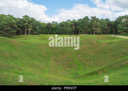 Die Krater bei Vimy Ridge in Frankreich Stockfoto