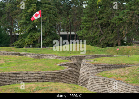 Die schützengräben an Vimy Ridge in Frankreich Stockfoto