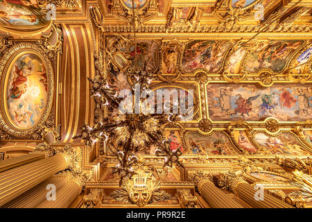 Das Palais Garnier (Opéra Garnier) in Paris, Frankreich. Es war ursprünglich als Salle des Capucines Stockfoto