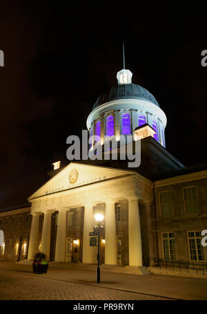 Bonsecours Market, nachts, Marché Bonsecours Stockfoto