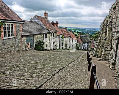 Gold Hill, Shaftesbury Stockfoto