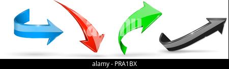 Farbige Pfeile. 3d web Icons Stock Vektor