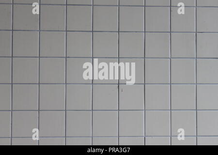 Weißen Mosaikfliesen an einer Wand Stockfoto