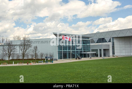 OTTAWA, Kanada - 5. Mai 2018: Kanadische Luft- und Raumfahrtmuseum. Das Canada Aviation & Space Museum ist Kanadas National Aviation History Museum lo Stockfoto