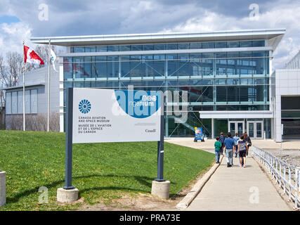 OTTAWA, Kanada - 5. Mai 2018: Kanadische Luft- und Raumfahrtmuseum. Das Canada Aviation & Space Museum ist Kanadas National Aviation History Museum lo Stockfoto