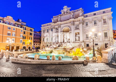Rom, Italien. Trevi-Brunnen (Fontana di Trevi) berühmteste Brunnen Roms. Stockfoto