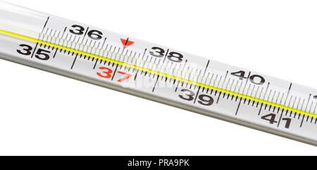 Quecksilber Thermometer die Temperatur des Körpers Stockfoto