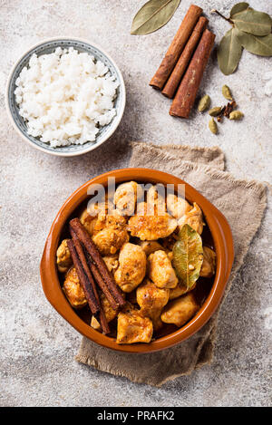 Chicken Tikka Masala. Traditionelle indische Gericht Stockfoto
