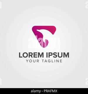 Kreative Luxury Dolphin logo Konzept Design mit negativem Raum, modern, sauber, einfach und professionell. Sehr schön für die Marke ein. Stock Vektor
