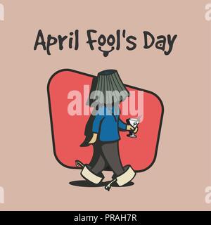 April Fool's Day Konzept. Vector Illustration Stock Vektor