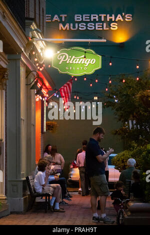 USA Maryland Baltimore MD Fells Point Pitango Gelato Stockfoto