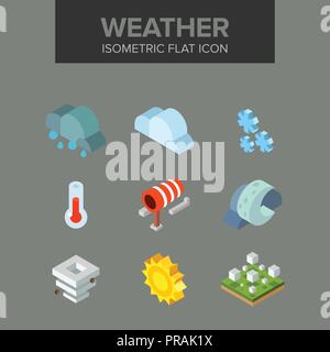 Wetter isometrische Symbol Stock Vektor